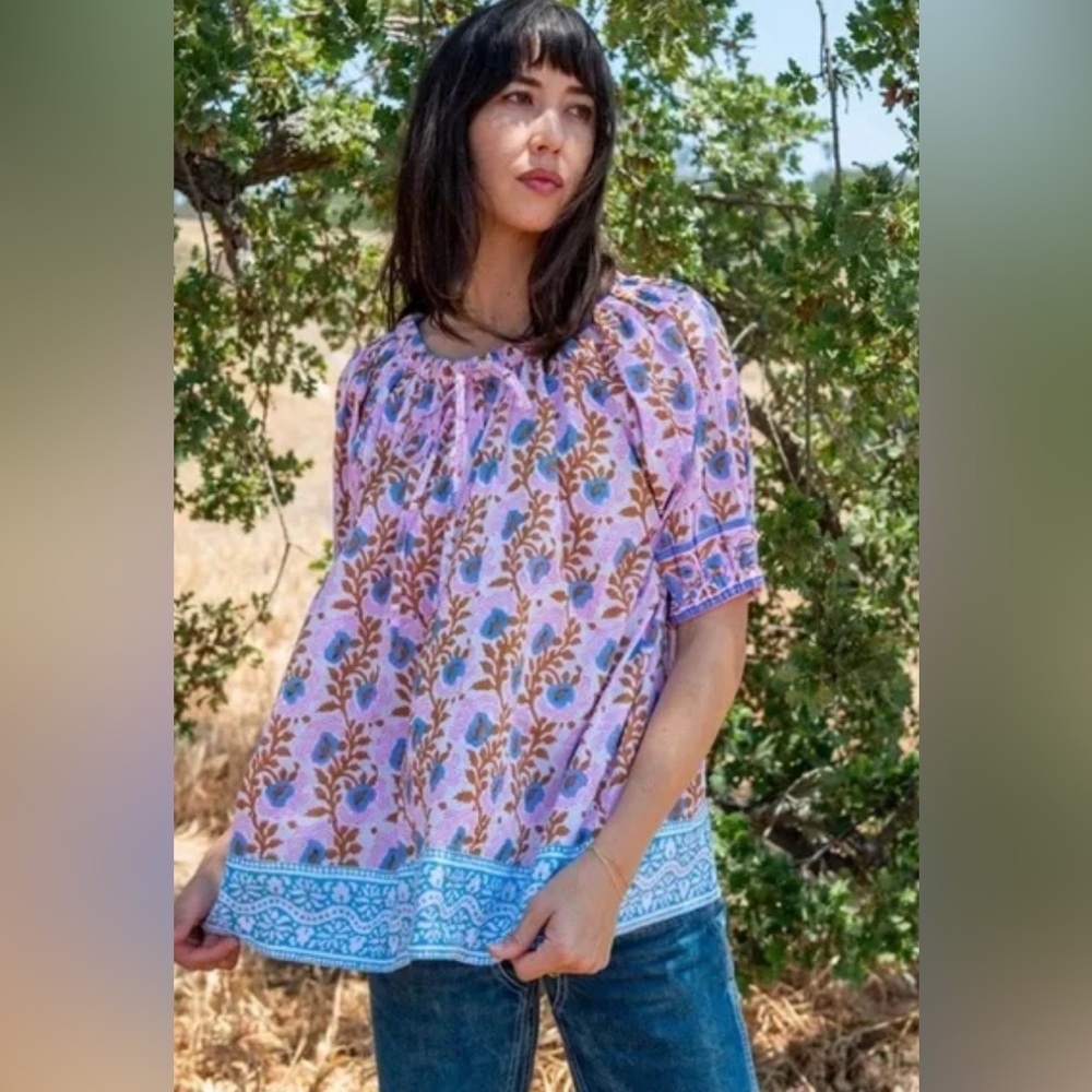 SZ block print Tracy Top xs